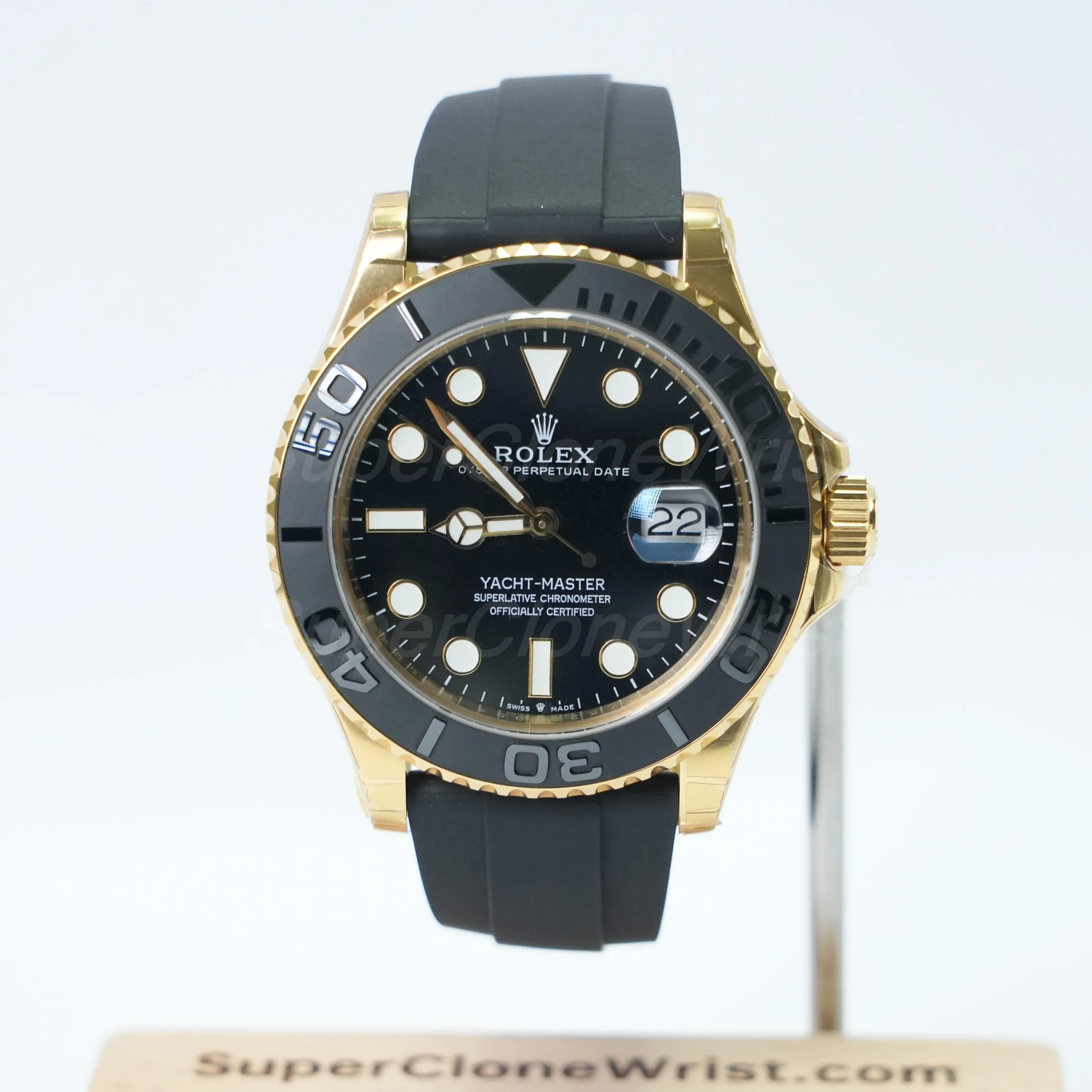 Rolex Oyster Perpetual 116655 Yacht Master Rose Gold Oysterflex 40mm 11 Super Clone Watches