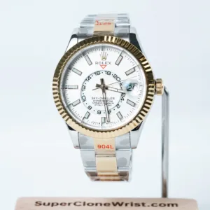 Rolex Sky Dweller 326933 White Dial Oyster 42mm Two Tone 11 Super Clone Watches