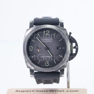 Panerai Luminor Marina Navy SEALs PAM01412 Brunito eSteel Grey-Black Gradient Dial Black Rubber Strap 44mm Replica Watches - 1