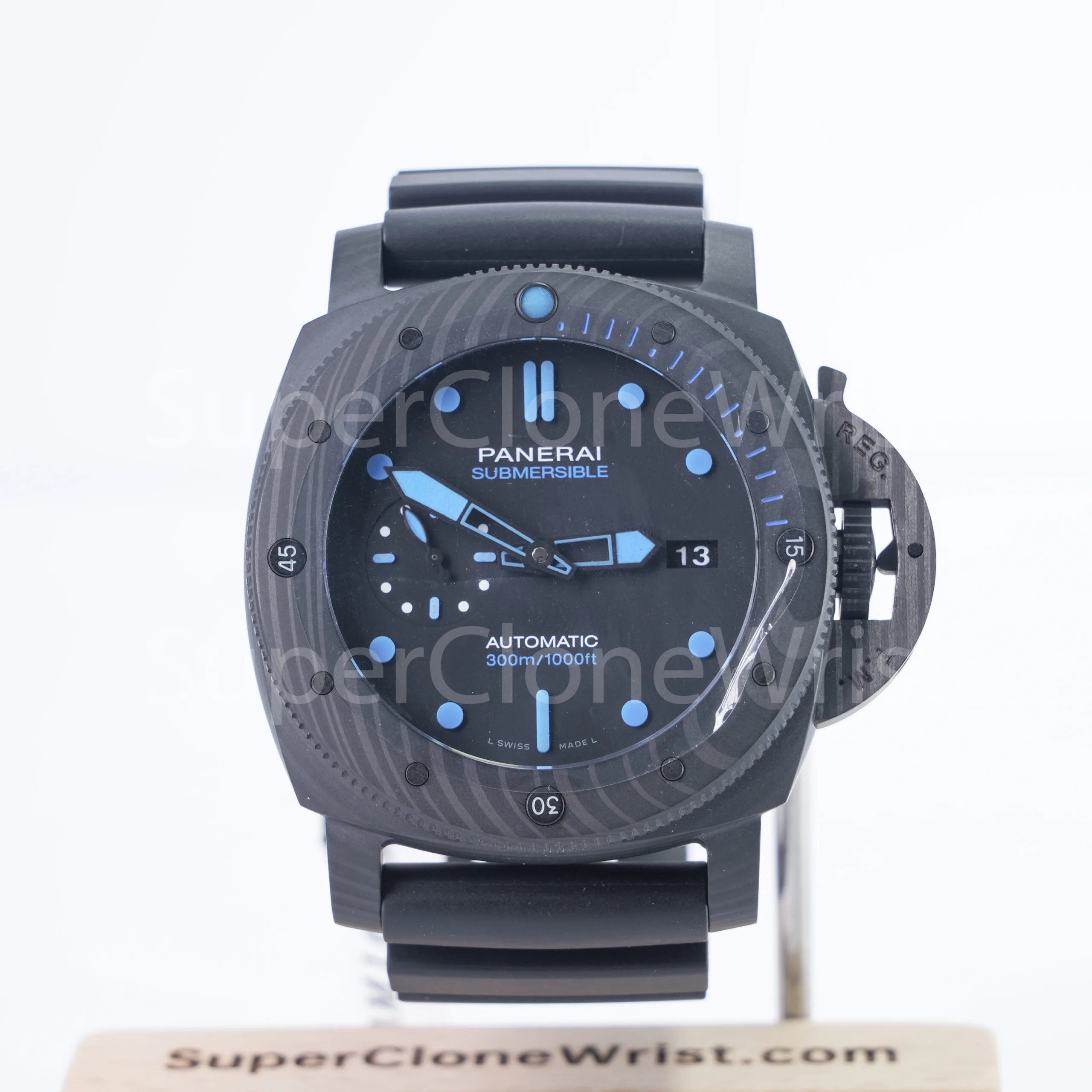 1-41-scaled-1.jpg Panerai Submersible PAM01616 Carbotech Black Dial Carbon Fiber Dive Bezel Black Rubber Strap 47mm Replica Watches - 1