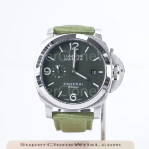 Panerai Luminor Marina eSteel PAM01356 Verde Smeraldo Green Gradient Dial Fabric Strap 44mm Replica Watches - 1