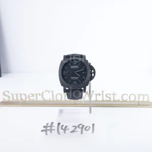 Panerai Luminor Marina PAM02661 Carbotech Black Dial Blue Lume Black Rubber Strap 44mm Replica Watches - 2